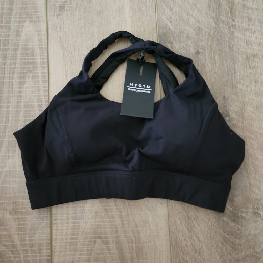 NVGTN | Black Reveal Sports Bra | Small